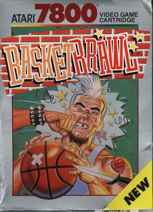 Basketbrawl (USA) 7800 Game Cover